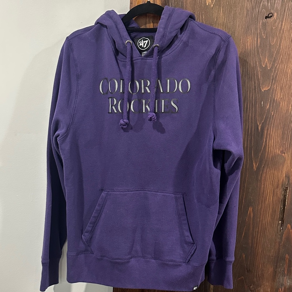 47 Brand Purple Colorado Rockies Hoodie - Picture 2 of 3